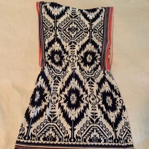 London times black and white colored dress